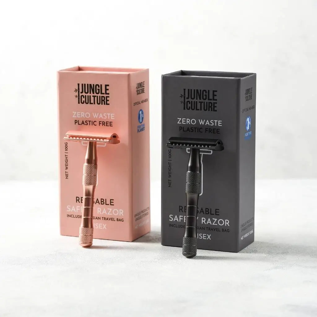 Go Max Safety Razor Reusable Safety Razors - Rose Gold or Black — EarthShopp