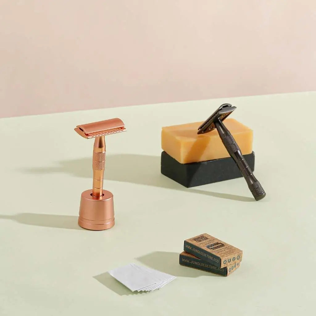 Reusable Safety Razors (Rose Gold or Black)