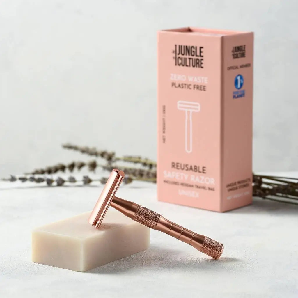eco-friendly safety razors - rose gold
